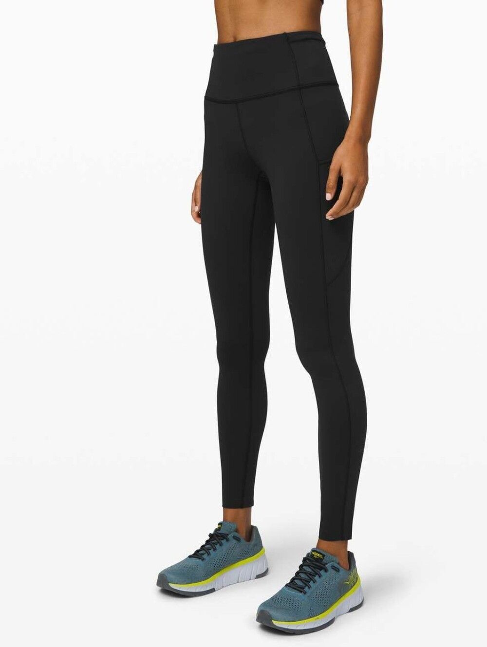 Lululemon Black Suede Fast and Free High-Rise Tight 28" Inseam Leggings Size 4 - Picture 2 of 16